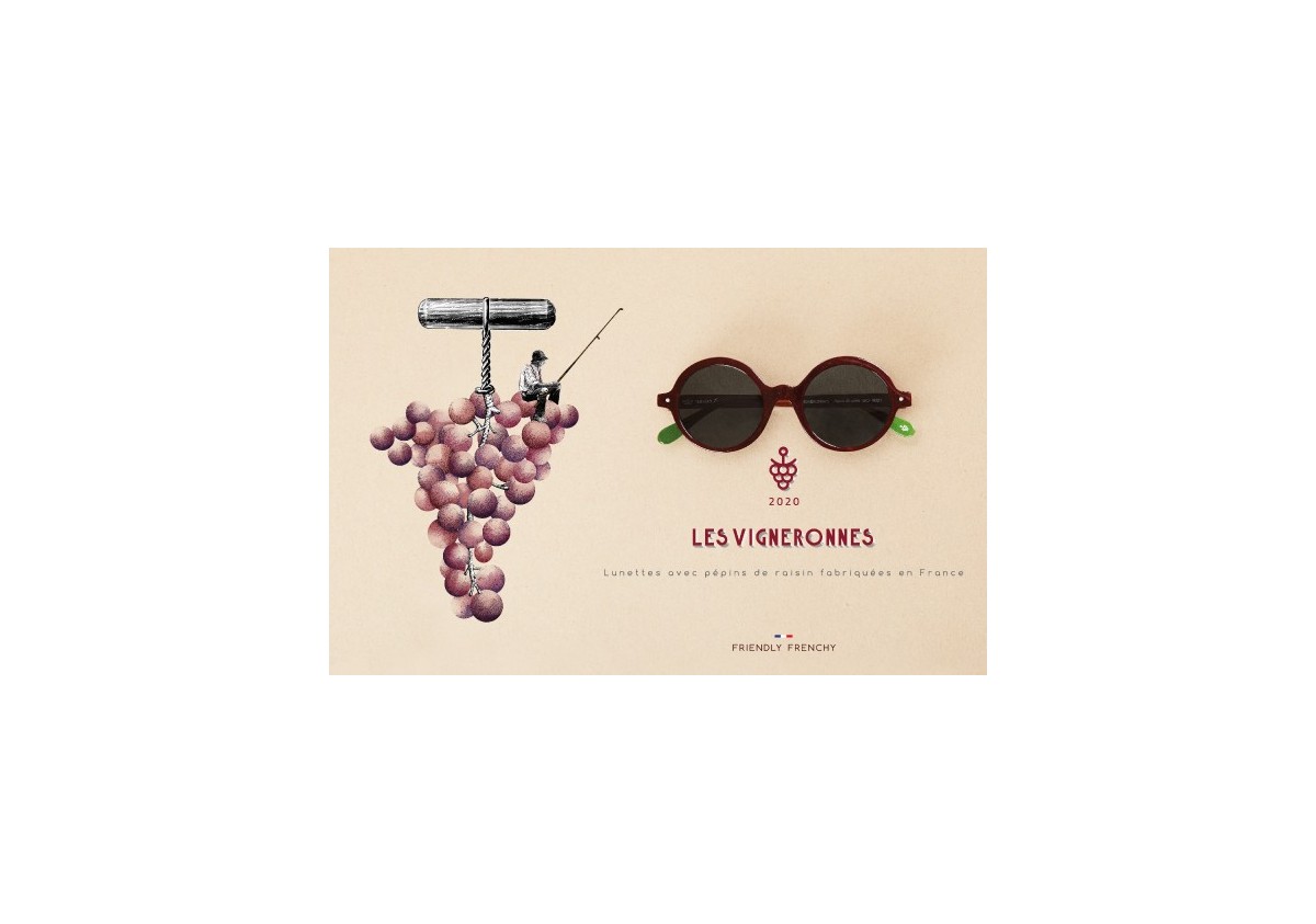 LES VIGNERONNES : LUNETTES AVEC PÉPINS DE RAISIN BIO RECYCLÉS LES VIGNERONNES : LUNETTES AVEC PÉPINS DE RAISIN BIO RECYCLÉS